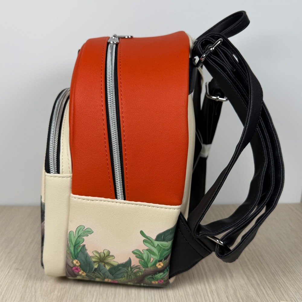 Loungefly Pixar The Incredibles Family Jungle Mini‎ Backpack Orange Cream New - Picture 2 of 5